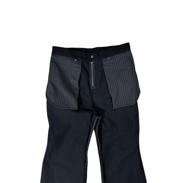 Black 'UNIFORM' Flared Denim