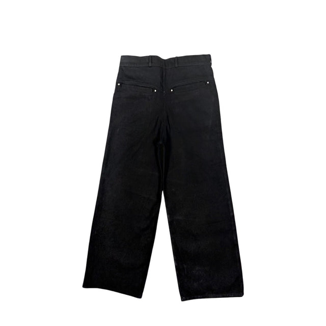 Black 'UNIFORM' Wide Leg Denim