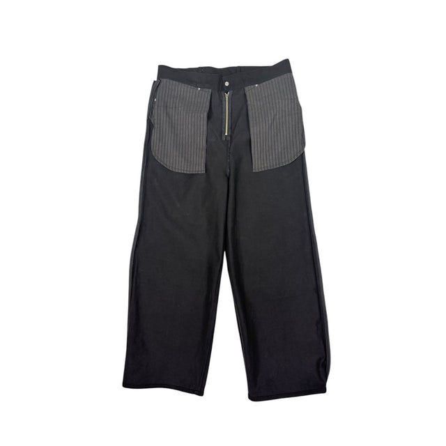 Black 'UNIFORM' Wide Leg Denim
