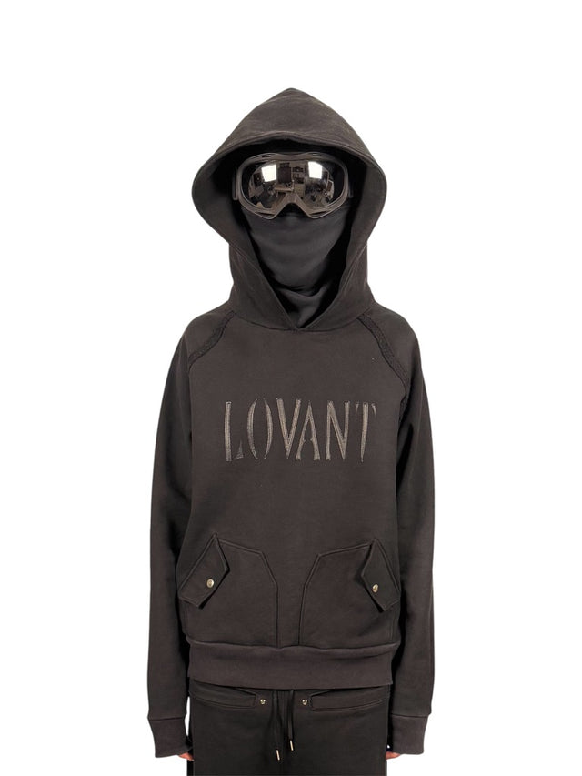 Black "LOVANT" Raglan Hoodie