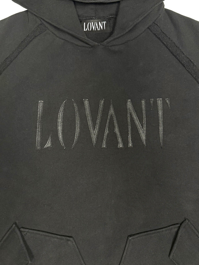 Black "LOVANT" Raglan Hoodie