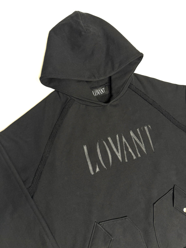 Black "LOVANT" Raglan Hoodie