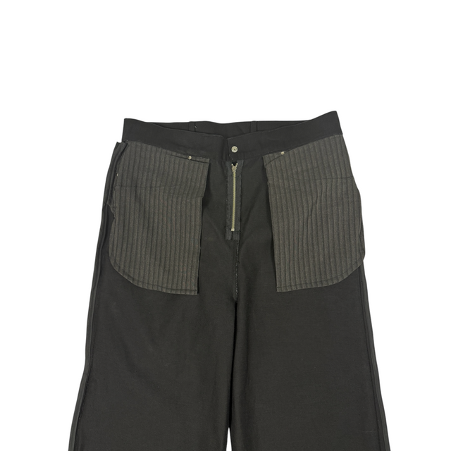 Black 'UNIFORM' Wide Leg Denim