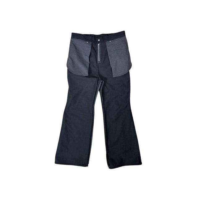 Black 'UNIFORM' Flared Denim