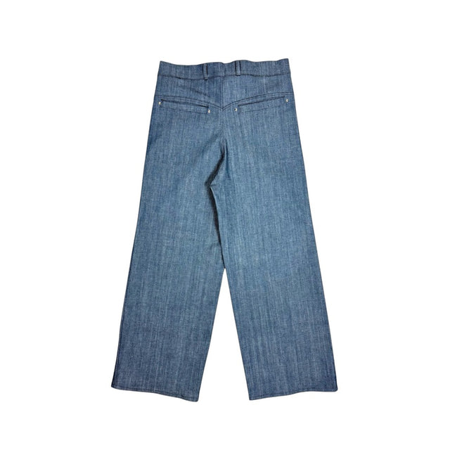 Blue 'UNIFORM' Wide Leg Denim