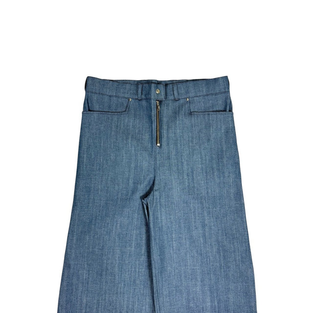 Blue 'UNIFORM' Wide Leg Denim