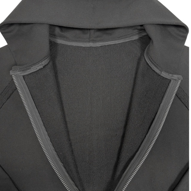 Black Raglan 'UNIFORM' Zip-up Hoodie