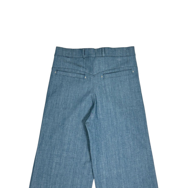 Blue 'UNIFORM' Wide Leg Denim